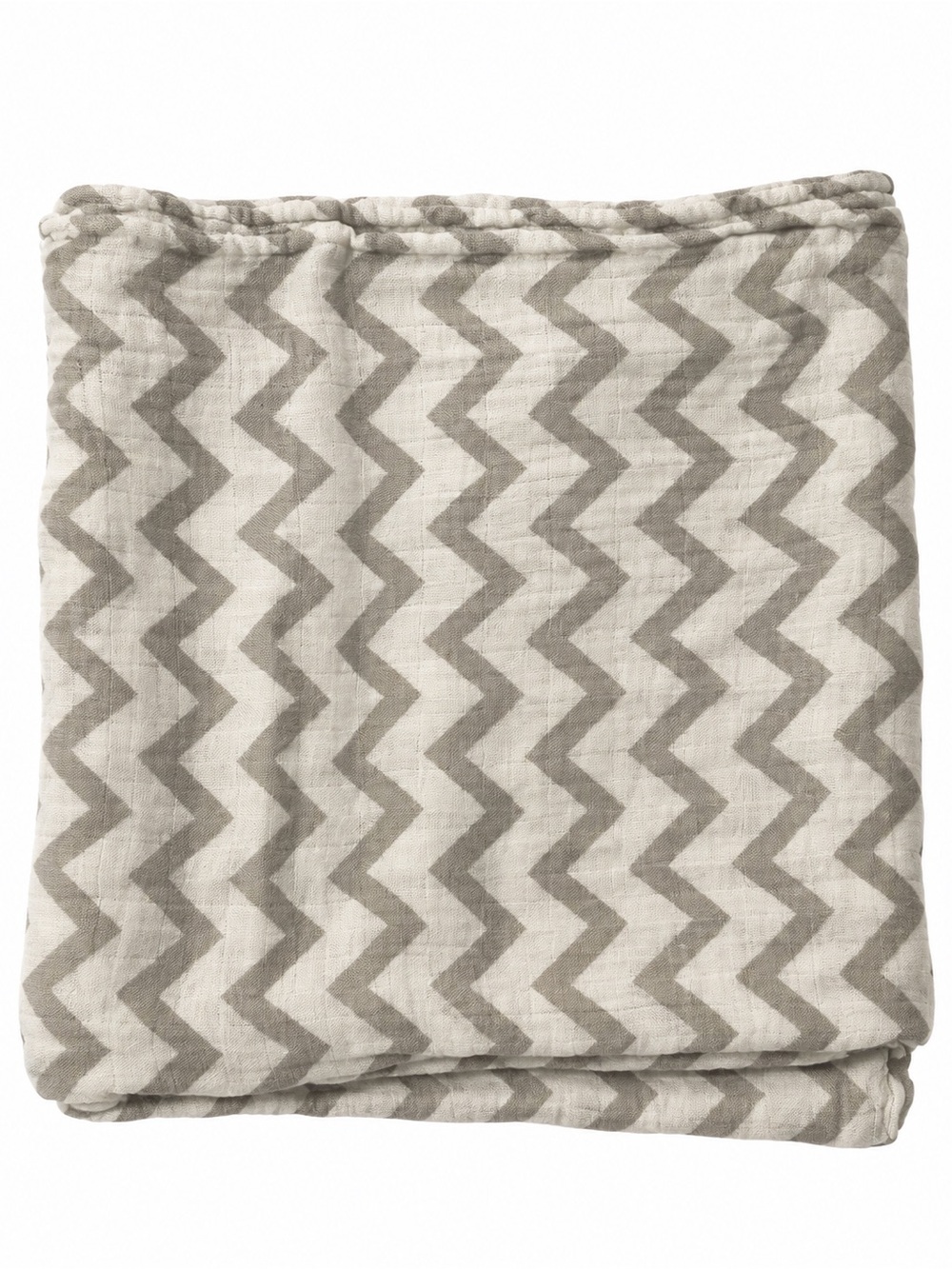 MomCozy Neutral Chevron Muslin Sleep Sack - Gray & White